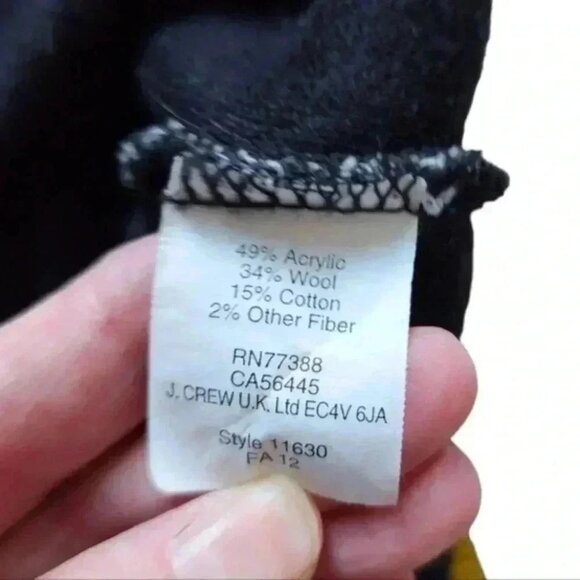 J Crew Jaspe Sweater Scoopneck Popover Top Black Grey Melange Women's size Small - Picture 9 of 12